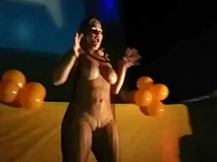 Watch a wild movie theater party with pornstars and big cock