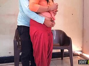 Diwali aunt big ass and tits giving blowjob to her nephew