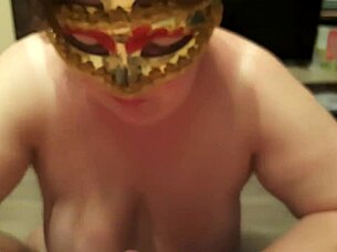 Helgafoxxy, a curvaceous Russian mother with natural large breasts enjoys giving oral sex.