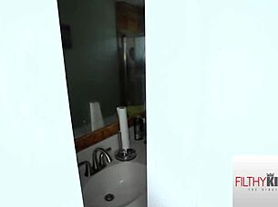 Stepmother with an unusual body shape performs oral sex and watches me urinate.