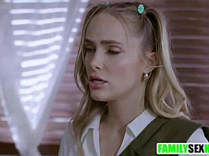 Step daughter seduces step father and step brother for a hot experience.