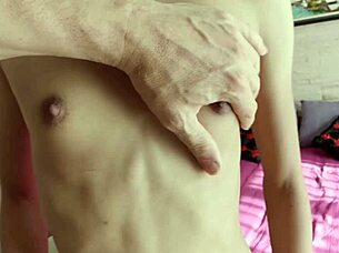 Petite Asian teen gets cum inside her vagina in a bar in Bangkok