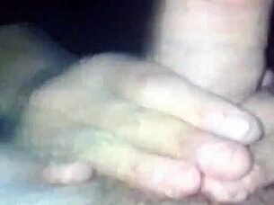 My stepmother gives me a blowjob and a handjob.