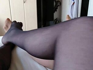 Enjoy some foot fetish fun with my chubby BBW slut in nylon.