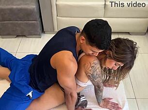 Classroom yoga turns into a hot and steamy experience with my big cock