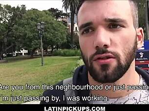 Straight Latin boy gets paid to have sex with gay producer in a very realistic sex scene.