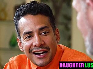 Stepfathers come together to fulfill their desires with a stepsister.
