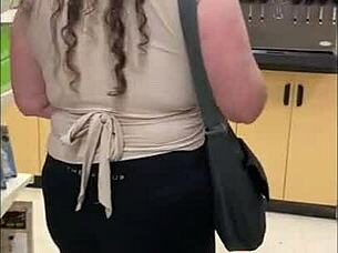 BBW Slut enjoys public orgasm at Ace Hardware store