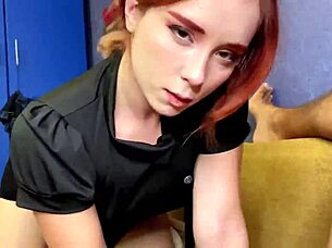 Beautiful girl in a doctor’s uniform gives a deep analingus and then has hardcore sex with a lot of cum inside her vagina.
