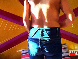 Close up and personal look at a room casting with a hairless teen