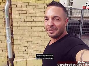 A petite German teen has a hot outdoor POV experience on the street.