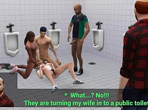 A shy wife’s first experience with strangers at a porn cinema – Part 1 – DDSIMS
