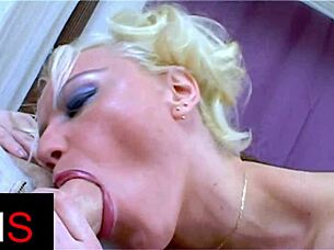Hot blonde milf gets great anal and pussy sex with cum inside