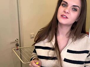 breastfeeding step mom caught by step son with huge cumming cock during roleplay.