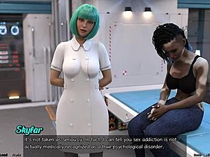 Doctor rejects curvaceous woman in this Hentai cartoon.