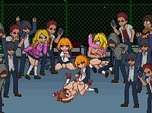 Cartoon schoolgirls get into a catfight in this animated porn video
