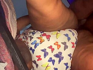Big black cock penetrates bbw’s ass while she moans and gets creampied