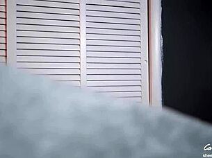 Step mom saves time and helps step son to cum
