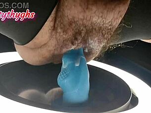 So, MistyThyghs, the BBW, handles a cum-covered fat cock like a pro