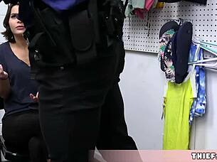 Cute teacher caught for shoplifting and getting rough sex