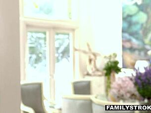 Stepmother and stepfather’s secret desire for their stepdaughter, Honey Blossom Savannah Sixx