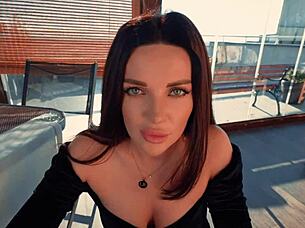 Beautiful big tits homemade brunette gets a footjob and fucked in a restaurant