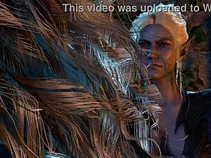 Minthara's hot scene in Baldur's Gate 3 with a futa twist
