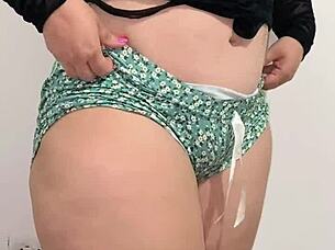 Amateur video of my Colombian stepmother Soraya's striptease