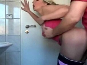 Chubby girlfriend gets a facial with cum on her face and booby job from a MILF amateur
