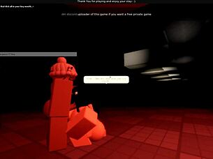 Petite whore gets pummelled by big dick in doggy style on Roblox