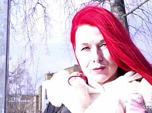 Mina Knight, a redhead MILF, gets a hardcore interview