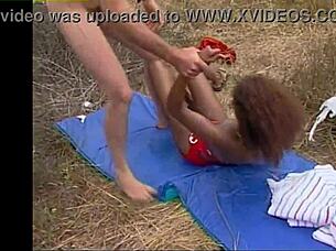 Black ass and pink pussy fucking scene in doggy style
