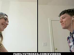 MILF stepmom leads erotic lessons for horny teens together