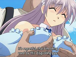 Big-boobed Japanese teen gets wet in public with daddy