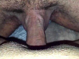 A homemade scene where he's fucking mama's wet pussy with cumshot