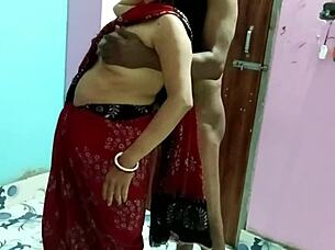 Devar's sexy desi bhabhi cheating session in hardcore standing position