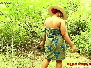 Bbw wife's close call with African forest ghost