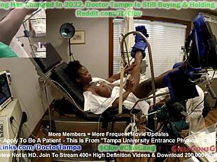 Black doctor humiliates athletic teen Rina Arems in gyno exam