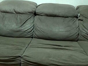 Fat pregnant wife hides from husband and masturbates solo