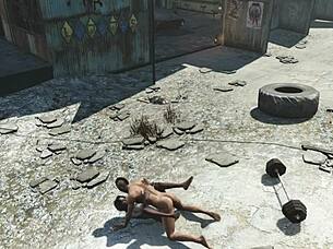 Futa in action in Fallout 4 adult game