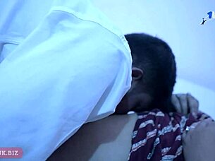 Intense sex scene with an Indian couple and a group of people