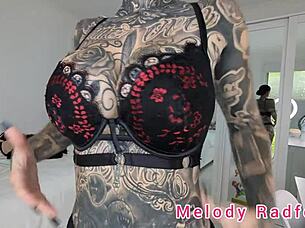Melody's sexy haul: black and purple lingerie, tiny bikinis