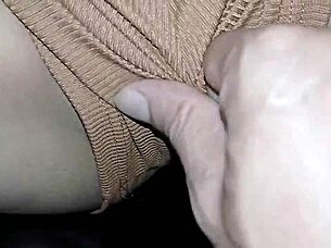Beautiful homemade POV video of an innocent looking girl getting cum on her face