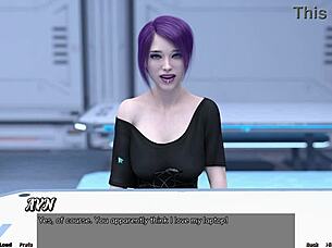 3D animated dating game with an emo girl in Stranded in Space 78
