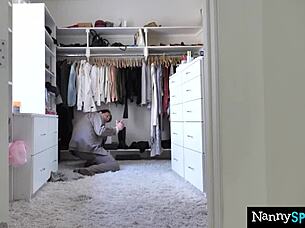 Boss surprises lazy nanny Amia Miley with a surprise