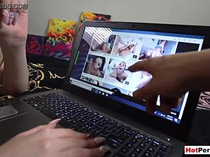 Fucked My Shaved Teen Stepsis, Caught By MILF Stepmom.