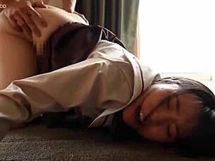 Amateur Asian S-Cute momoka in wet sex costume masturbates