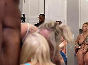 Fat swingers get banged hard in a wild orgy