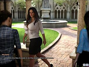 3D animated porn with a curvy girl in a dating game