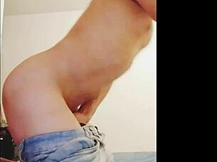 big cock gay showing off on webcam.